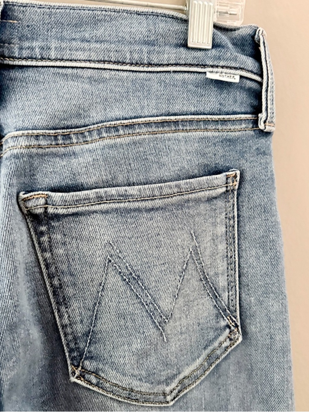 MOTHER The Mid Rise Hiker Hover Jeans in Full Moon Size 26 - Picture 4 of 10